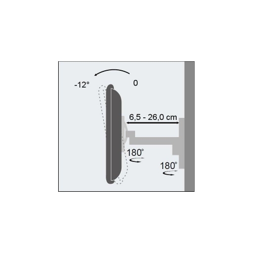 Uchwyt ścienny Tv Led/lcd 19-37 Cali 25kg Obrotowy